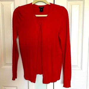 Ann Taylor red cardigan sweater size medium